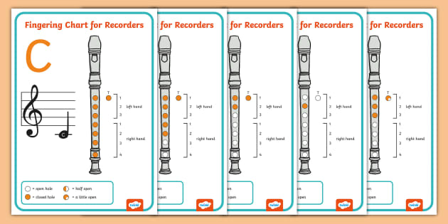 instrument recorder notes chart