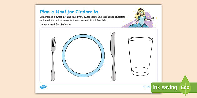 KS1 British Food Fortnight Design a Meal for Cinderella Worksheet ...