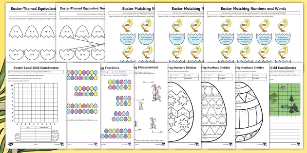 Year 3 Easter Themed Math Resource Pack (teacher made)