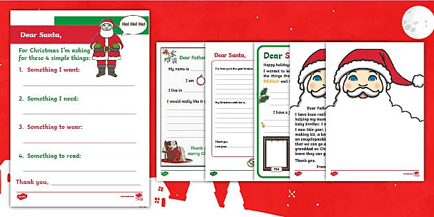 Our Worldwide Classroom: Free Printable Letter To Santa Writing Paper