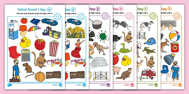 Initial Sounds I Spy M D G O C K Activity Pack