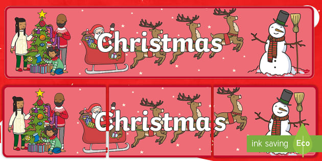 Christmas Display Banner Teacher Made