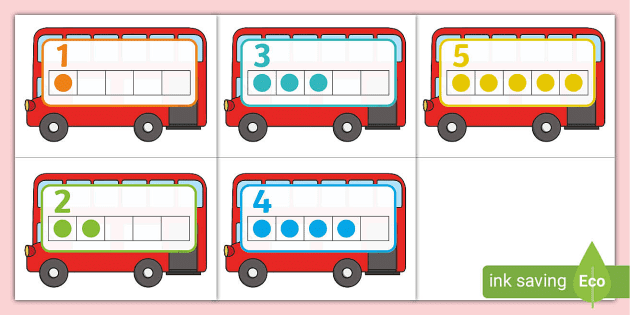 Bus-Themed-Five-Frame-Display Display Sign (teacher made)