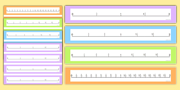 fractions number lines to 2 teacher made