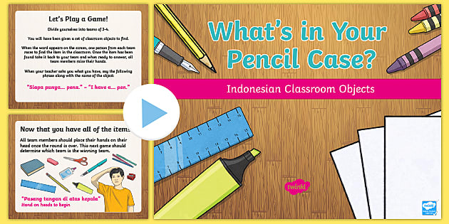 Back to School Bingo - Indonesian Classroom Items - Twinkl