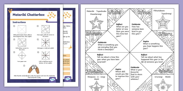 Matariki Chatterbox Template (teacher Made) - Twinkl