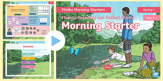 👉 Year 3 Maths Spring Morning Starter PowerPoint 1