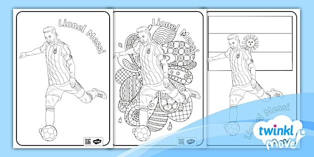 messi coloring page