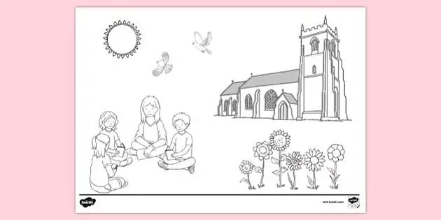 Free Colouring Page For Children S Church Colouring Sheets