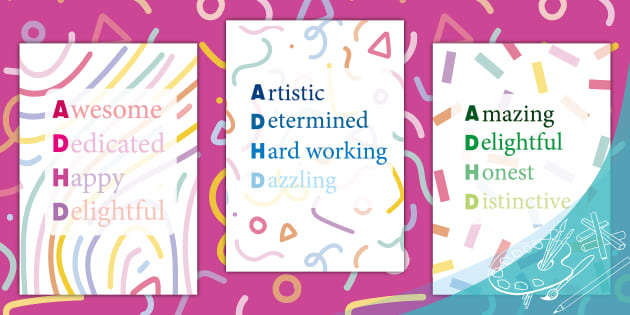 ADHD Acrostic Poem Posters Pack | Twinkl Art Gallery