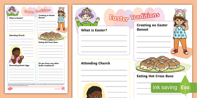 Easter Traditions Fact File Template Teacher Made Twinkl 