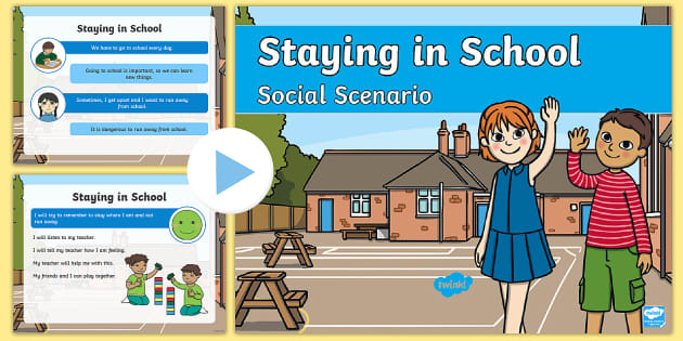 Staying In School Social Scenario Powerpoint Teacher Made 