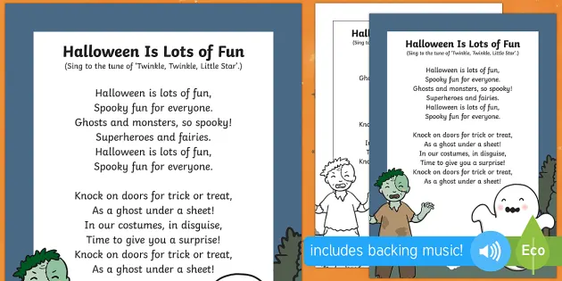 Halloween Is Lots Of Fun Halloween Rhyming Songs