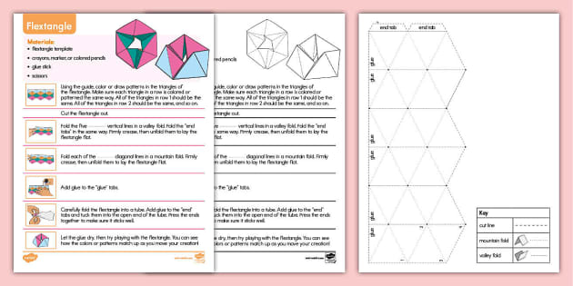 Flextangle Template | Math Geometry Craft Activity for Kids