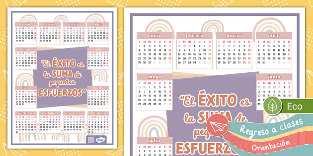 Calendario 2024 de Eventos Educativos (Español-Inglés) 3 Versiones