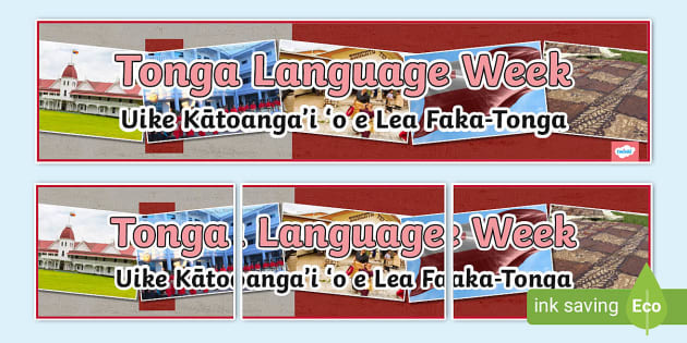 Tonga Language Week Banner (teacher made) - Twinkl