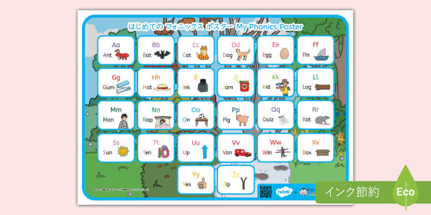 My First Phonics Poster- with English Audio フォニックスポスター