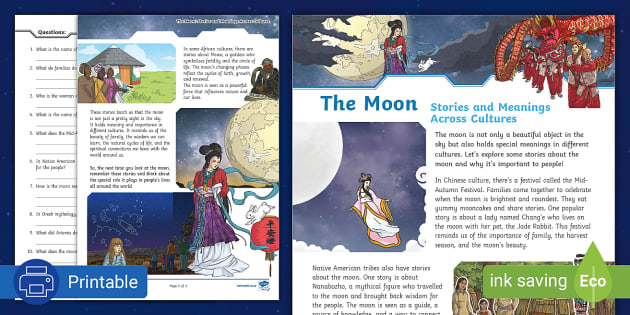 The Moon: Stories and Meanings Across Cultures - Twinkl