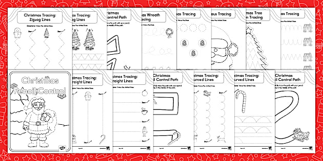 Christmas Pencil Control Activity Booklet (teacher made)
