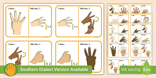 Auslan Numbers 0-30 I Have Who Has Game (teacher made)