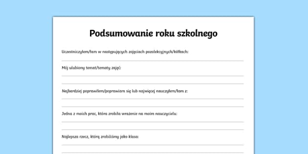 school assignment po polsku