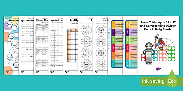 👉 Times Tables And Division Facts Worksheets And Activities