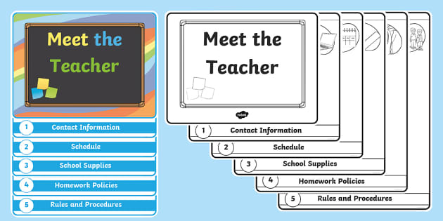 Back to School Editable Flipbook for Meet the Teacher or Open