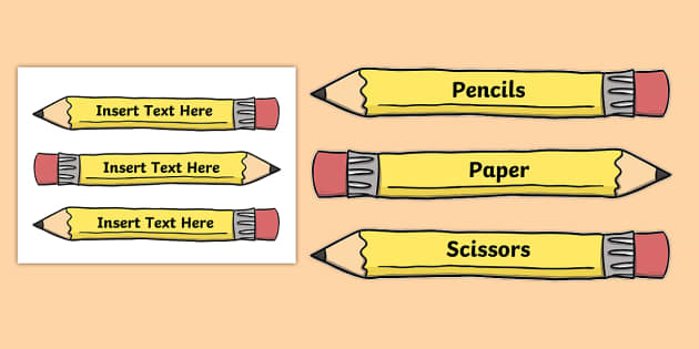 These your pencils. Name Label Pencil. Label for names Pencil.