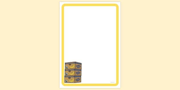 FREE! - Boxes of Bananas Page Border | Page Borders | Twinkl