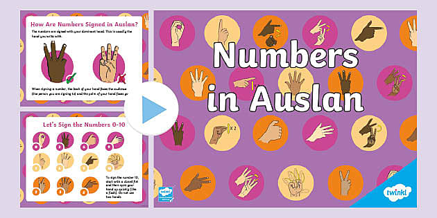 Numbers in Auslan PowerPoint - Australian Teaching Resources