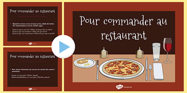Pour commander au restaurant PowerPoint French - Twinkl