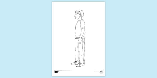 FREE! - Child Side View Colouring Sheet, Colouring Sheets