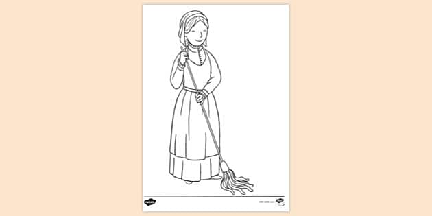 cleaning coloring pages