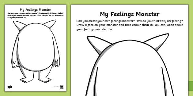 SAD MONSTER, GLAD MONSTER: Feelings Activities and Craft Ideas for Children  - four cheeky monkeys