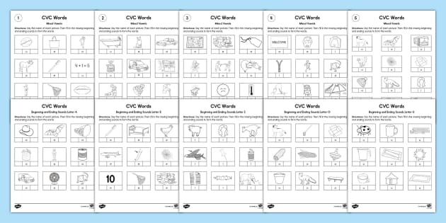 Beginning And Ending Sounds Worksheets 