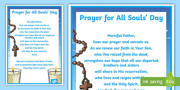 All Souls' Day Prayer Display Poster - Primary Resources