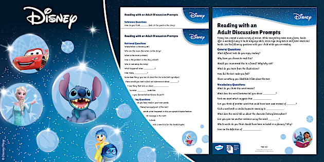 Disney Love of Reading: Reading With an Adult Discussion Prompts [7-11]