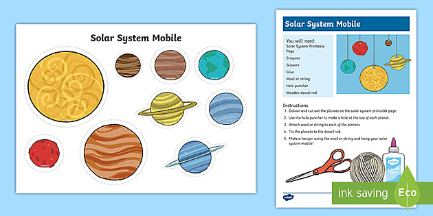 Diy Solar System Mobile Planet Crafts For Kids Twinkl