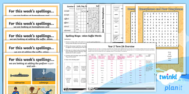 PlanIt Y4 Term 2A Bumper Spelling Pack - Year 4 - Twinkl