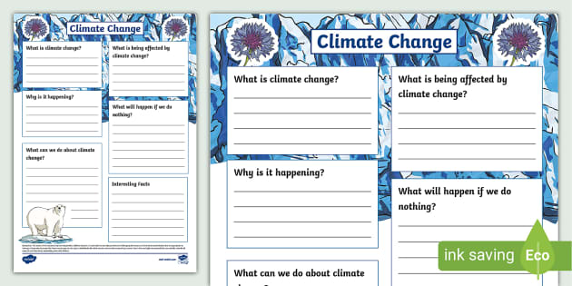 Climate Change Fact File Template (teacher Made) - Twinkl