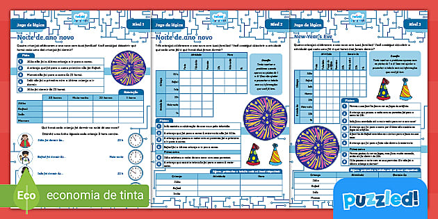 Jogo de lógica - Noite de ano novo (Teacher-Made) - Twinkl