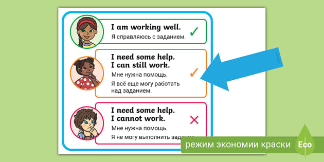 FREE! - On Task Visual Support Cards English/Russian