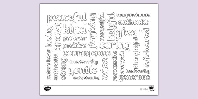 Compassion Coloring Page Kindness And Caring Twinkl Usa