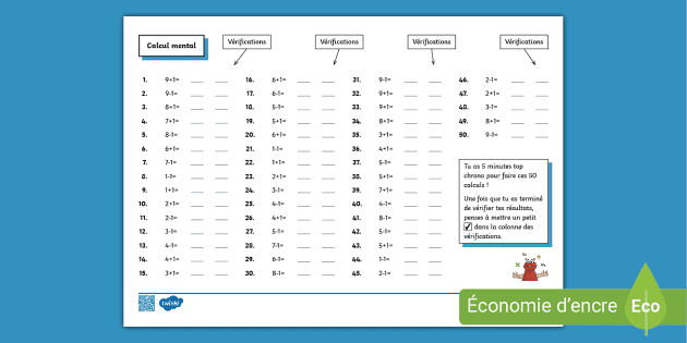 Calcul Mental Teacher Made Twinkl