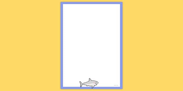 FREE! - Baby Shark Printable Page Border | Page Borders | Twinkl