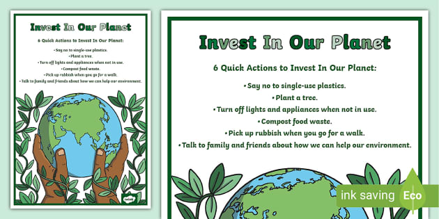 essay writing on invest in our planet