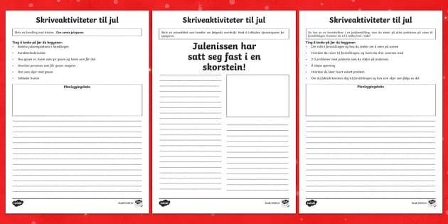 FREE! - Skriveaktiviteter til jul (teacher made) - Twinkl