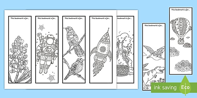 Free Printable Bookmarks to Colour and Enjoy - Colouring Bookmarks