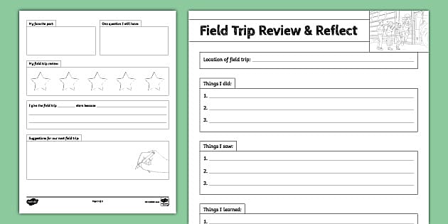 field trip review worksheet