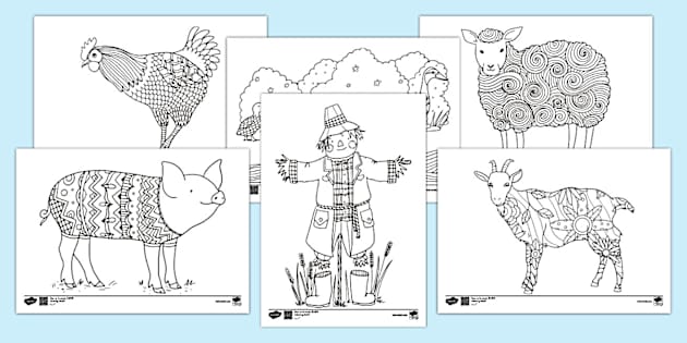 Farm Themed Mindfulness Colouring Sheets öğretmen Yaptı